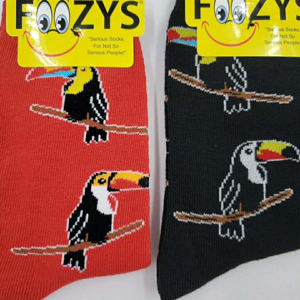 Toucan Bird Tropical Womens Socks 2 PAIR Cozy Gift Colorful Party Cruise Novelty